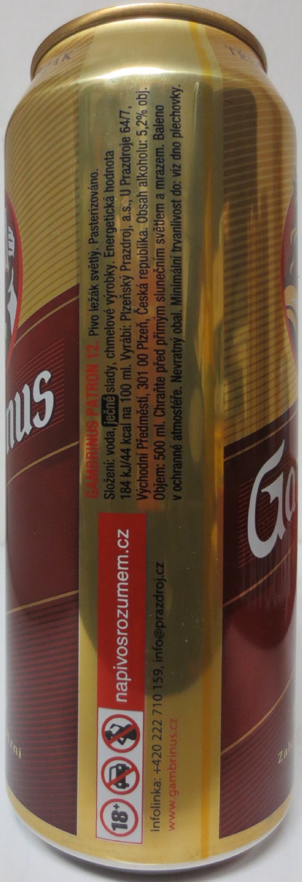 Gambrinus 12 PATRON Založeno 1869 v Plzni (SK) (50cl) (B/O) č.1 
