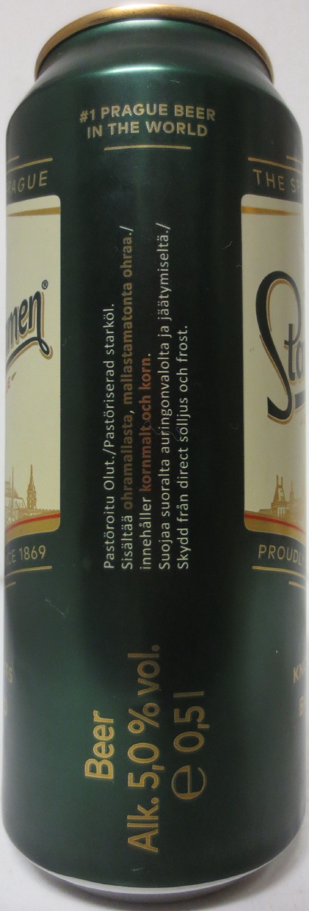 Staropramen EST. IN PRAGUE KNOWN FOR ITS BALANCED TASTE (FIN) (50cl) (B/O) č.1