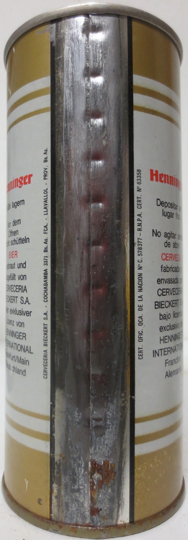 Henninger ESPECIAL TIPO EXPORTACION (47cl) (B/O) (SS) Nr.1 