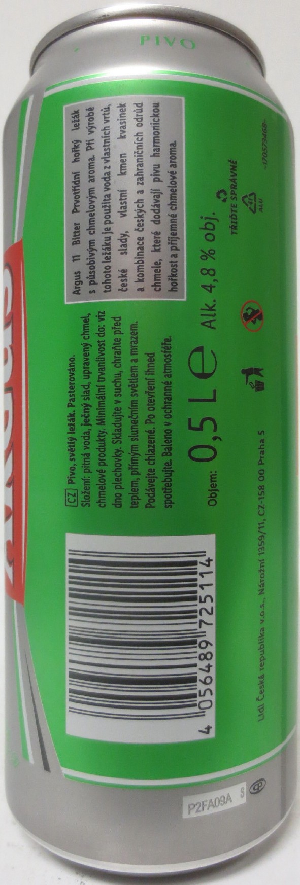 ARGUS 11 BITTER EXTRA CHMELENÝ (50cl) (B/O) č.1