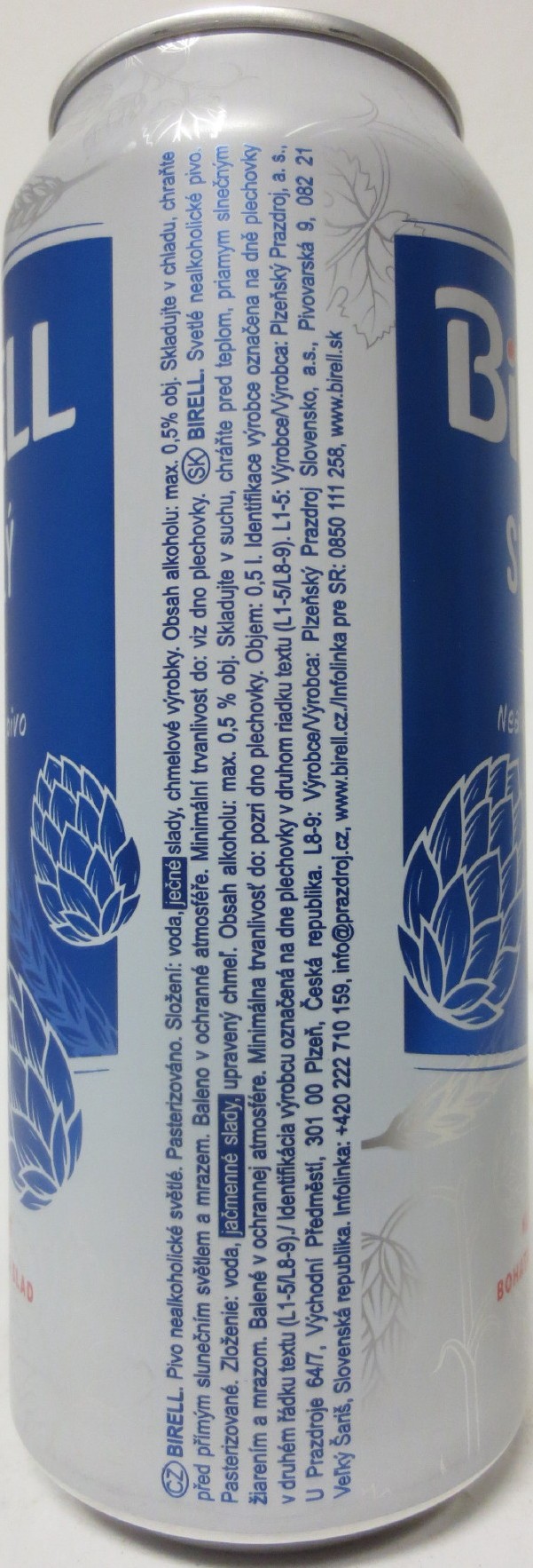  BIRELL ZA STUDENA CHMELENÝ Nealkoholické pivo BOHATÁ CHUŤ S VÝRAZNÝM CHMELOVÝM AROMA (50cl) (B/O) č.1 