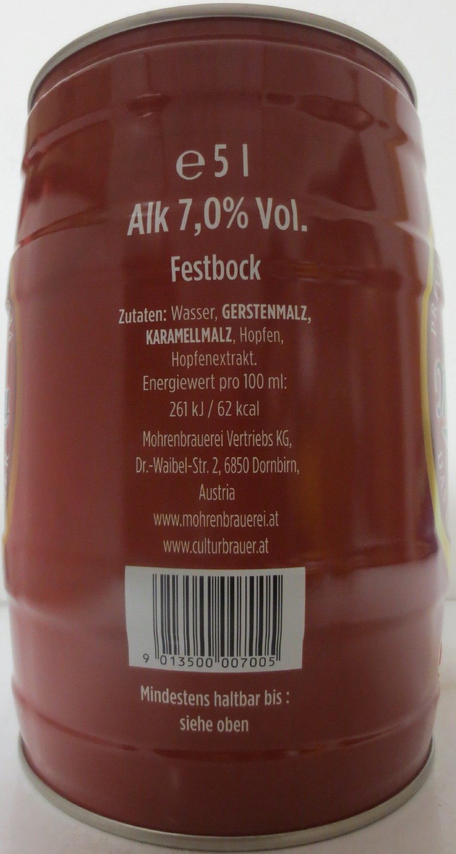 Mohrenbräu FESTBOCK BOCKBIER (5L) Nr.1 