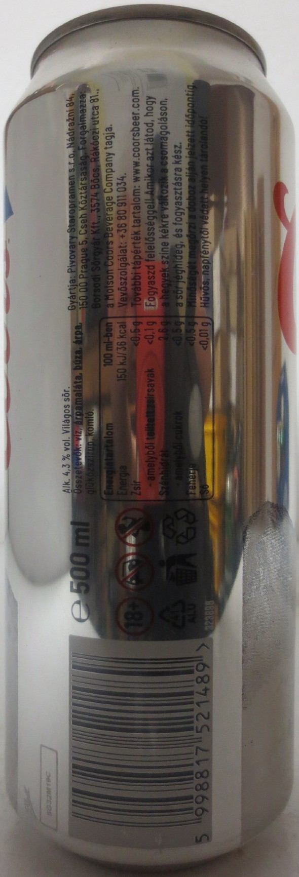 Coors (HU) (50cl) (B/O) č.1 