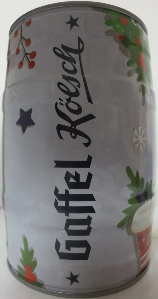 Gaffel Kölsch Prettige Feestvagen FROHE FEIERTAGE EVESSING (5L) Nr.1 