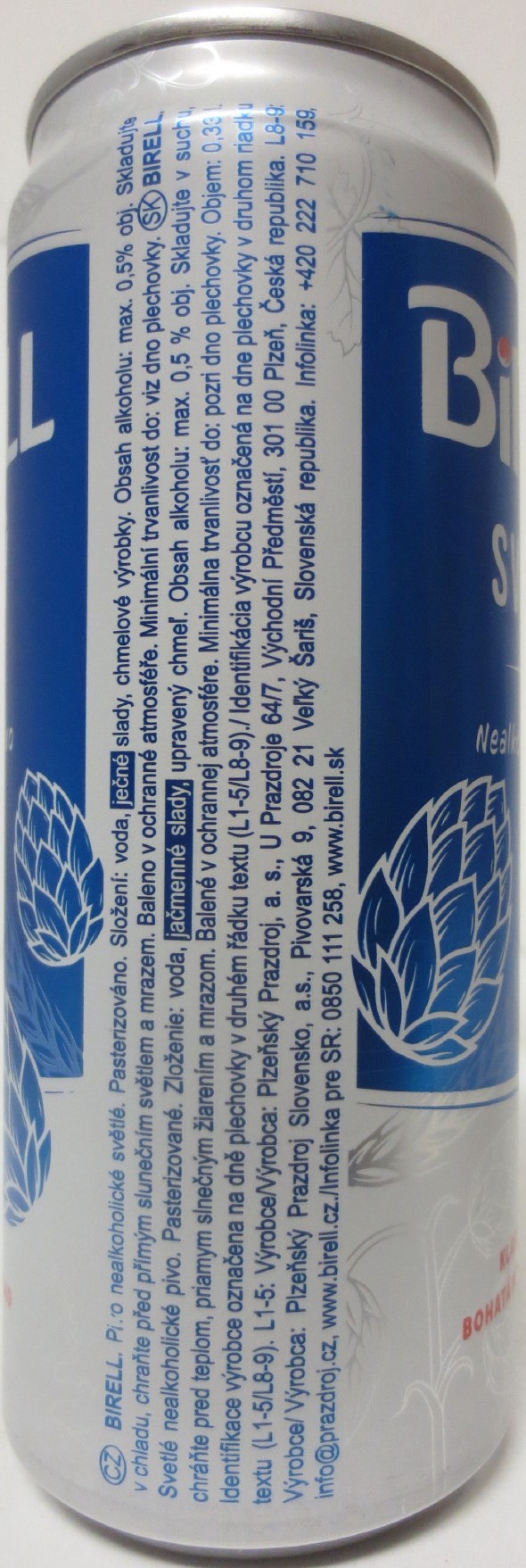 BIRELL SVĚTLÝ Nealkoholické pivo KLASICKÁ CHUŤ BOHATÁ NA CHMEL A SLAD (33cl) (B/O) č.1