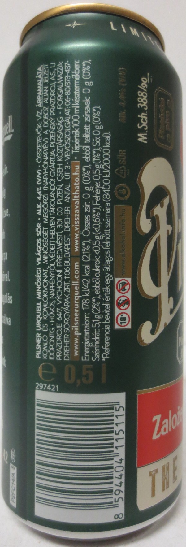 Pilsner Urquell 1842 Založen v PLZNI. THE ORIGINAL PILSNER (H) (50cl) (B/O) č.1 