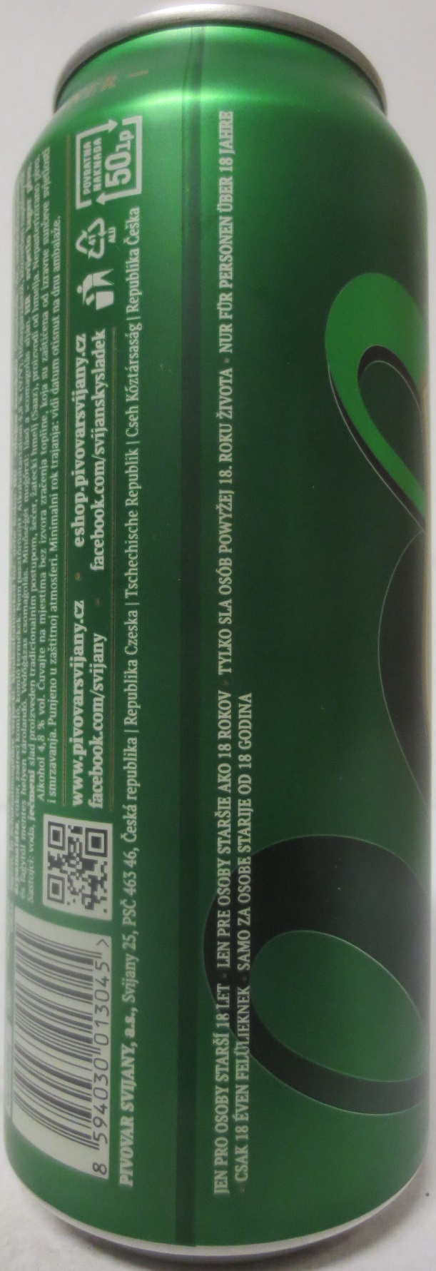 Svijany SVIJANSKÝ MÁZ - Světlý ležák .1564. Tradiční pivo bez pasterizace 11 (CZ) (50cl) (B/O) č.1