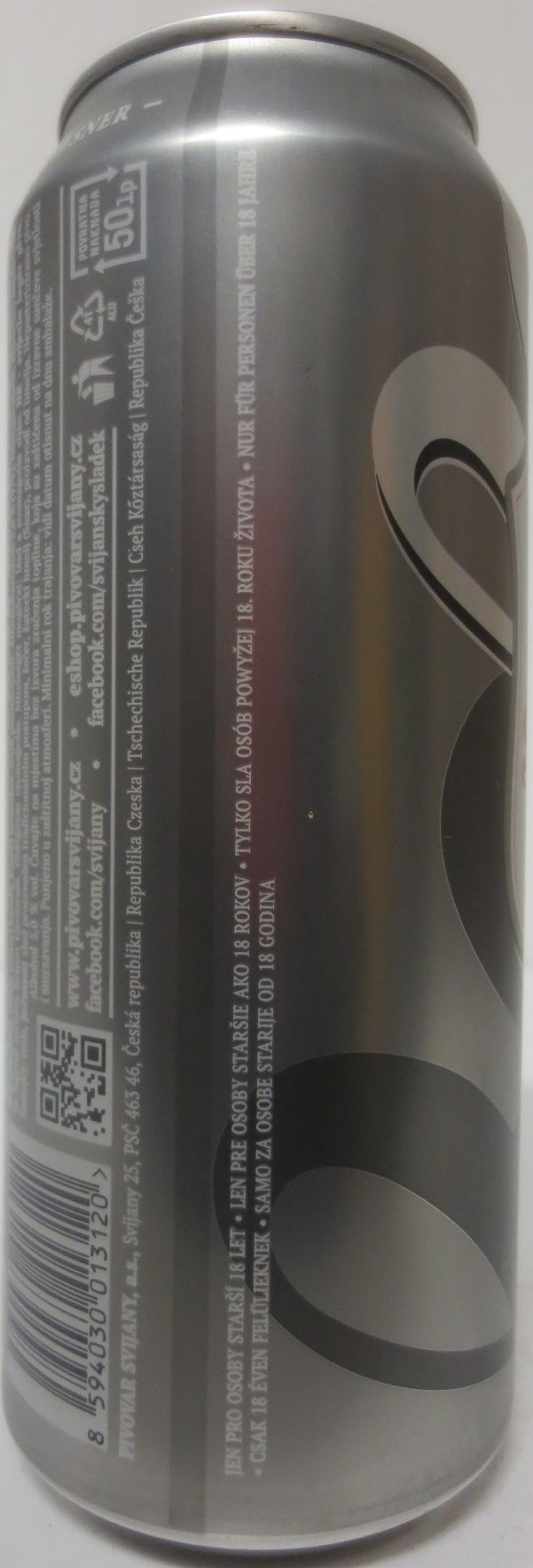 Svijany SVIJANSKÝ RYTÍŘ Světlý ležák .1564. Tradiční pivo bez pasterizace 12 III (CZ) (50cl) (B/O) č.1