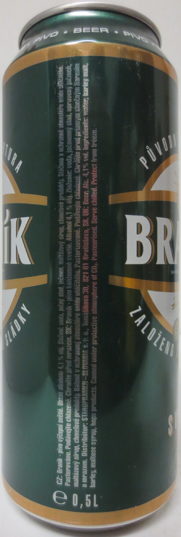BRANÍK PŮVODNÍ RECEPTURA ZALOŽENO ČESKÝMI SLÁDKY SVĚTLÝ (50cl) (B/O) č.1