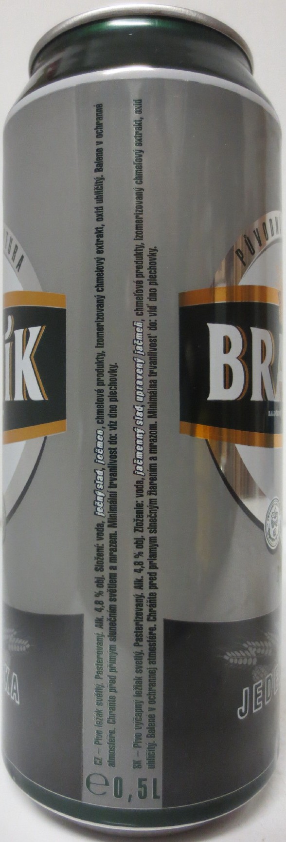 BRANÍK Alk. 4,8% obj. JEDENÁCTKA (CZ) (50cl) (B/O) č.2 