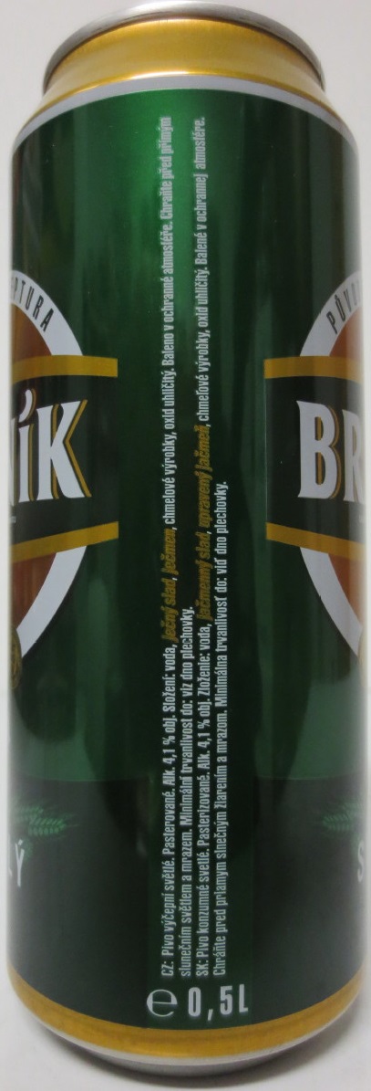 BRANÍK Alk. 4,1% obj. SVĚTLÝ (CZ) (50cl) (B/O) č.1