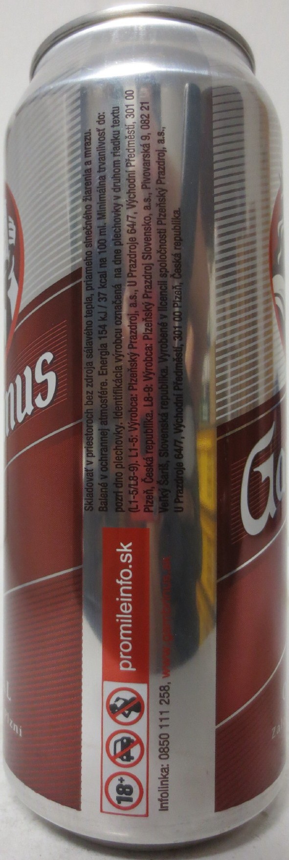 Gambrinus 10 ORIGINAL Založeno 1869 v Plzni (SK) (50cl) (B/O) č.2