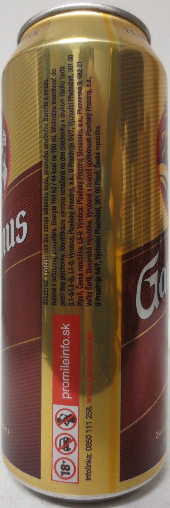 Gambrinus 12 PATRON Založeno 1869 v Plzni (SK) (50cl) (B/O) č.2