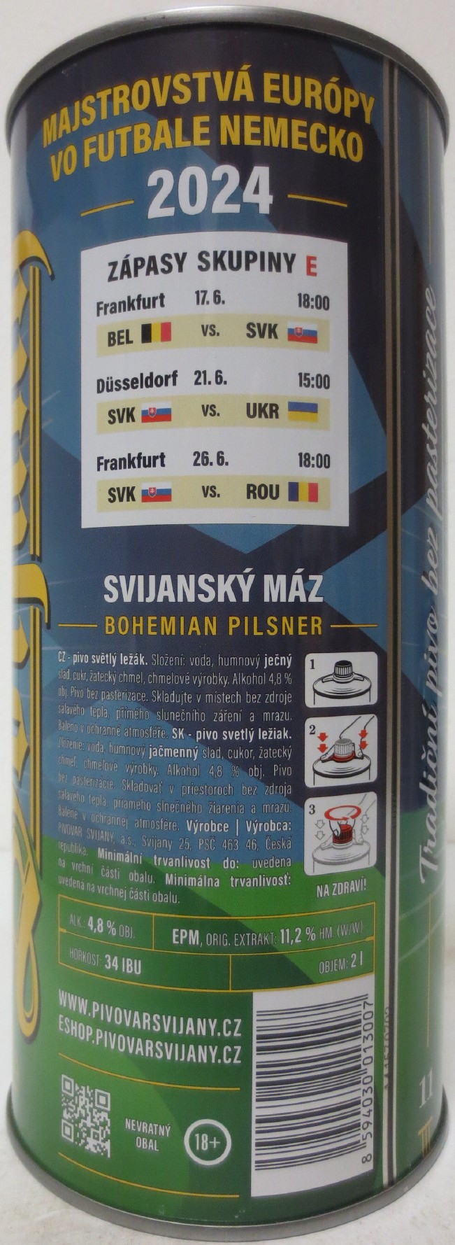 Svijany SVIJANSKÝ MÁZ SVIJANY FANDÍ FOTBALU 2024 SOKOLI, DO TOHO! (200cl) č.1 