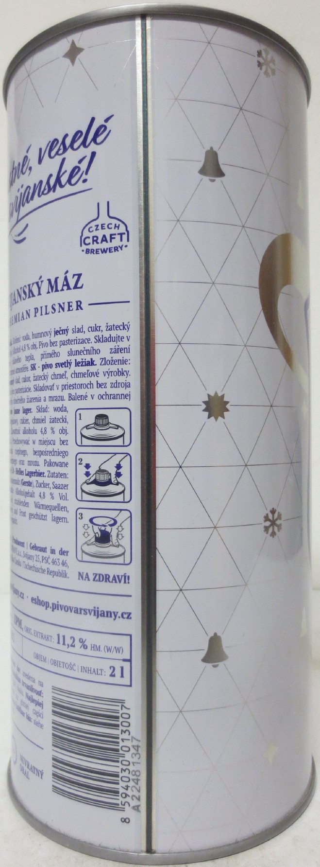 Svijany SVIJANSKÝ MÁZ - Světlý ležák .1564. 11 III VÁNOCE 2022 (200cl) č.2