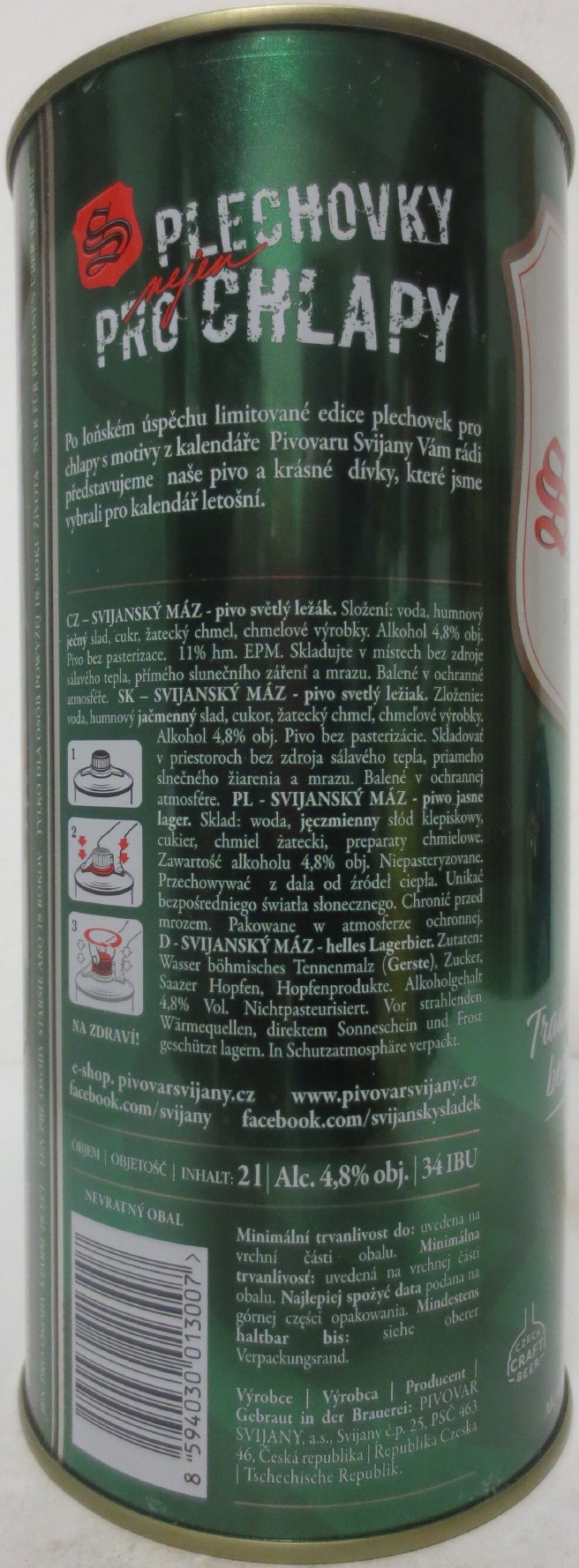 Svijany SVIJANSKÝ MÁZ dívky z kalendáře NO. 05/2021 (200cl)