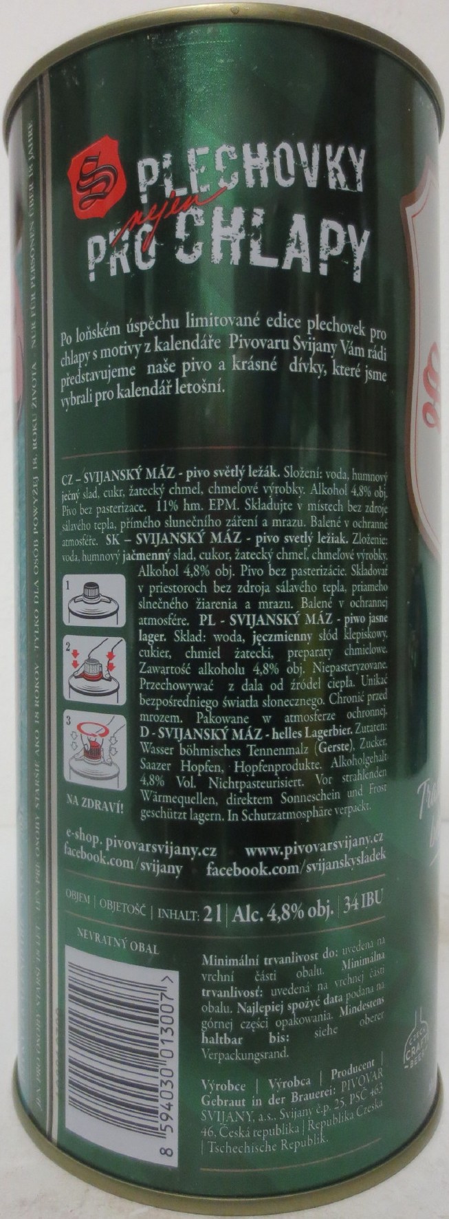 Svijany SVIJANSKÝ MÁZ dívky z kalendáře NO. 07/2021 (200cl)