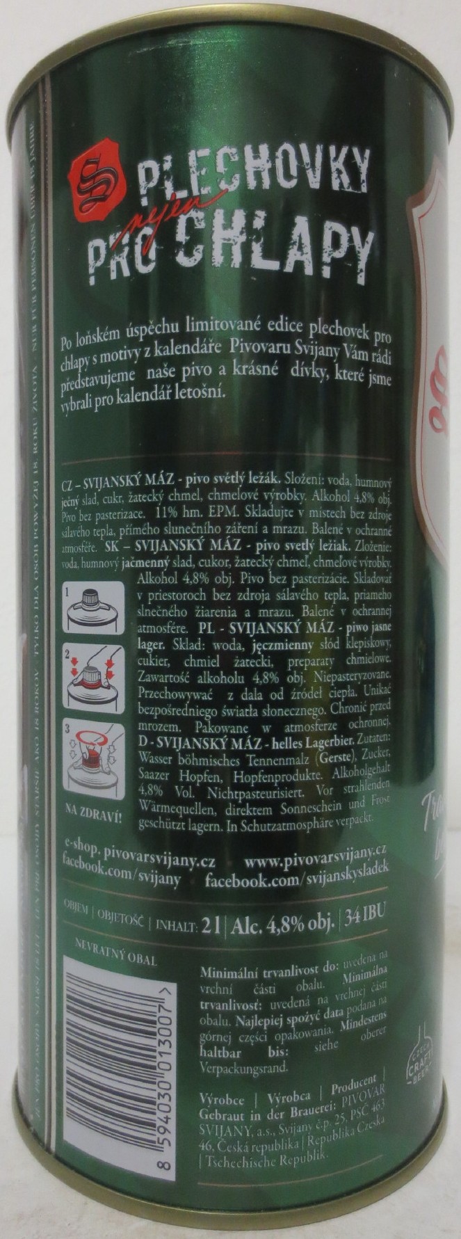 Svijany SVIJANSKÝ MÁZ dívky z kalendáře NO. 09/2021 (200cl)