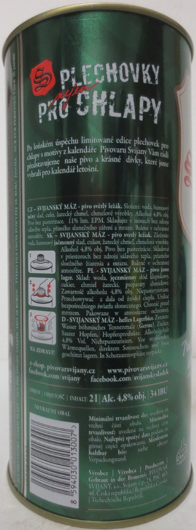 Svijany SVIJANSKÝ MÁZ dívky z kalendáře NO. 11/2021 (200cl)