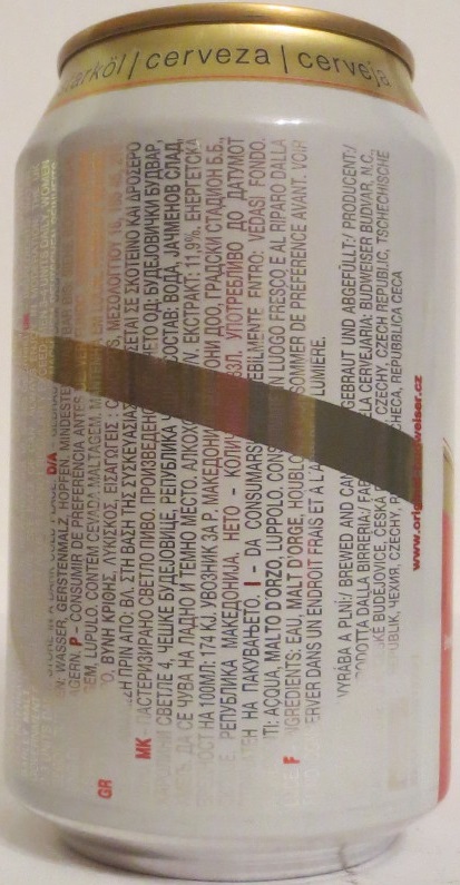 Budweiser Budvar B ORIGINAL Czech Imported Lager (CZ) (33cl) (B/O) č.1