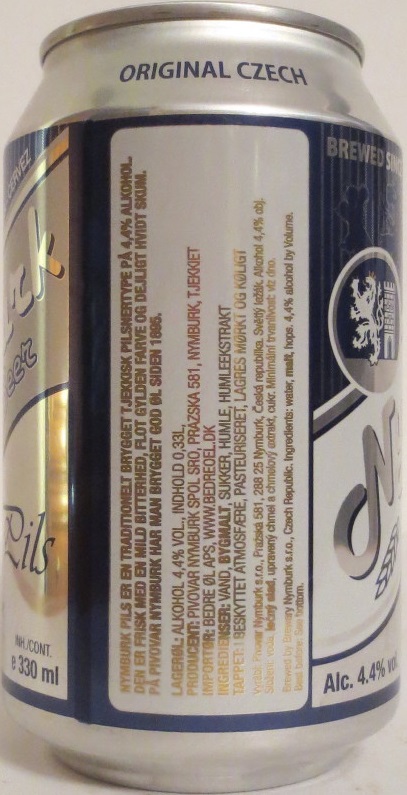 Nymburk Beer Pils EXPORT BEER (33cl) (B/O) č.1 