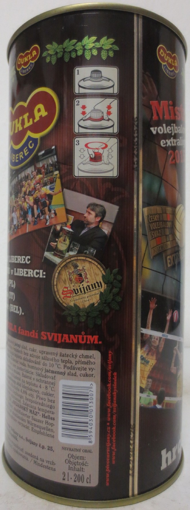 Svijany SVIJANSKÝ MÁZ Světlý ležák DUKLA LIBEREC (200cl) č.1