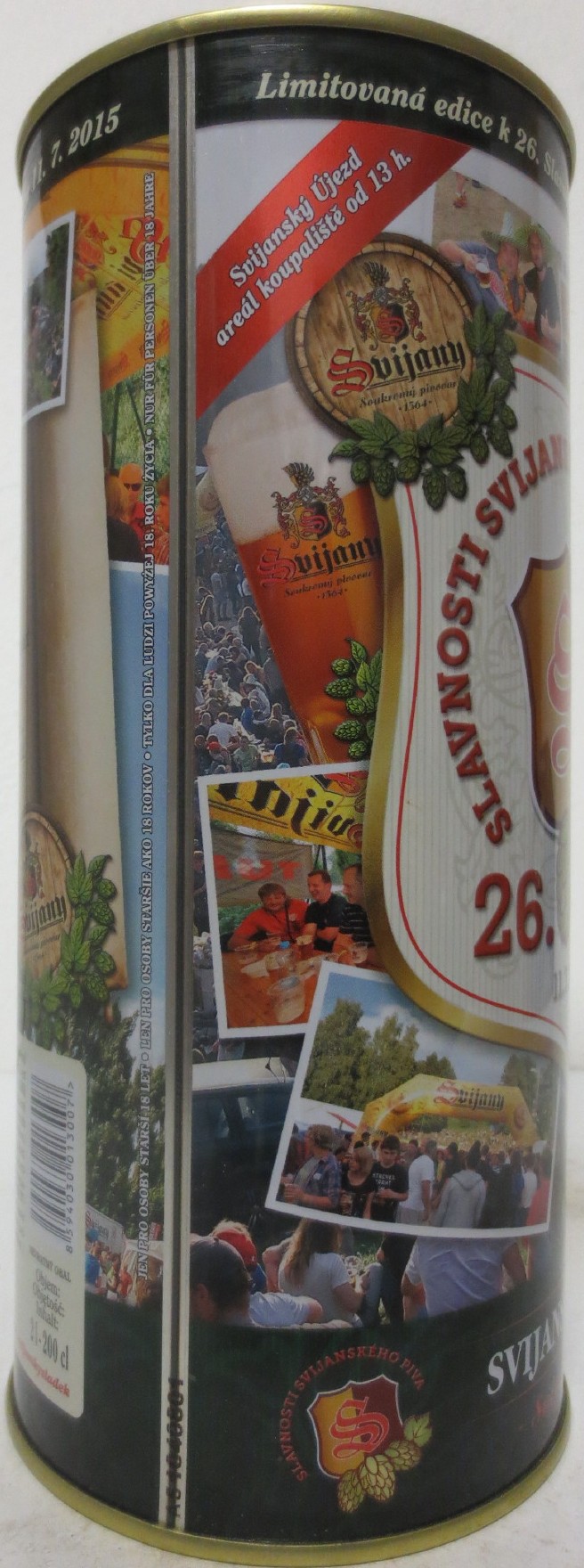 Svijany SVIJANSKÝ MÁZ Světlý ležák 26.SLAVNOSTI SVIJANSKÉHO PIVA 11.7.2015 (200cl) č.1 