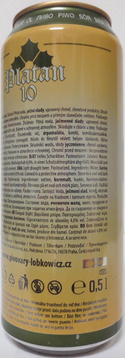Platan 10 (50cl) (B/O) č.1