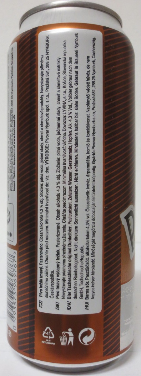 NYMBURK POSTŘIŽINSKÉ Pivo ležák tmavý Dunkel (50cl) (B/O)