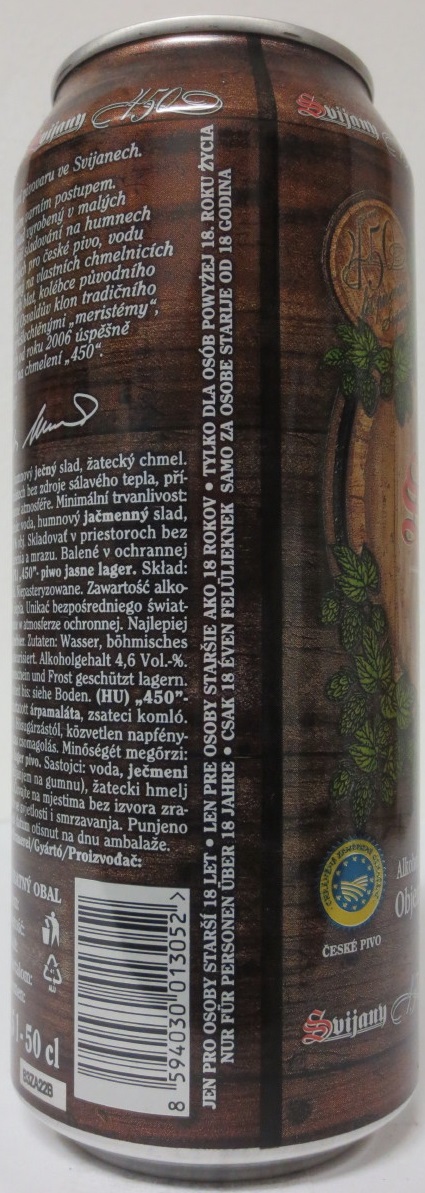 Svijany 450 Prémiový ležák 1564 (50cl) (B/O)