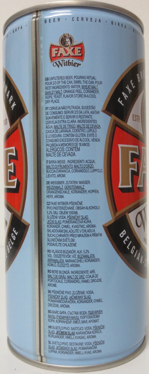 FAXE Witbier (100cl) (B/O) Nr.1 