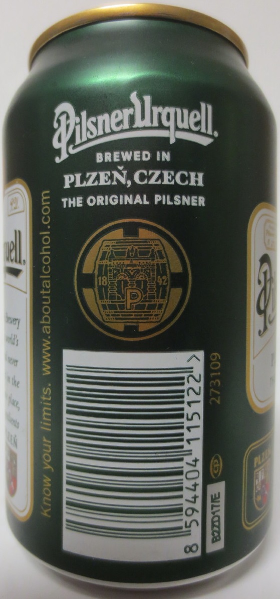 Pilsner Urquell BREWED IN PLZEŇ,CZECH THE ORIGINAL PILSNER IMPORTED (33cl) (B/O) č.3