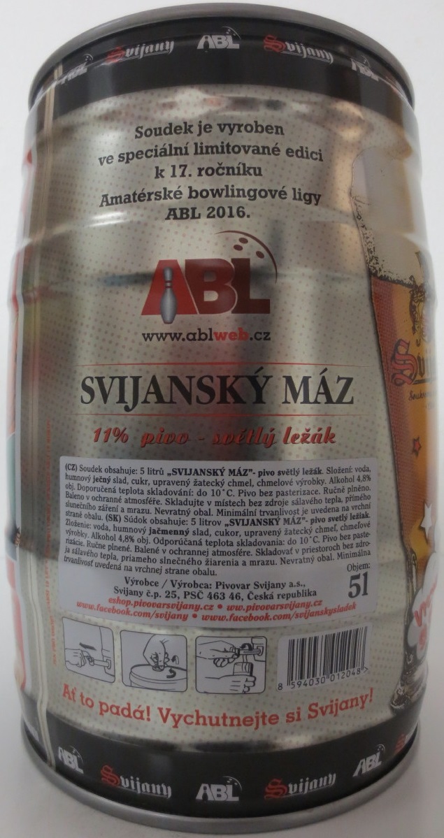 Svijany SVIJANSKÝ MÁZ 17.ROČNÍK AMATERSKÉ BOWLINGOVÉ LIGY (5L) č.1