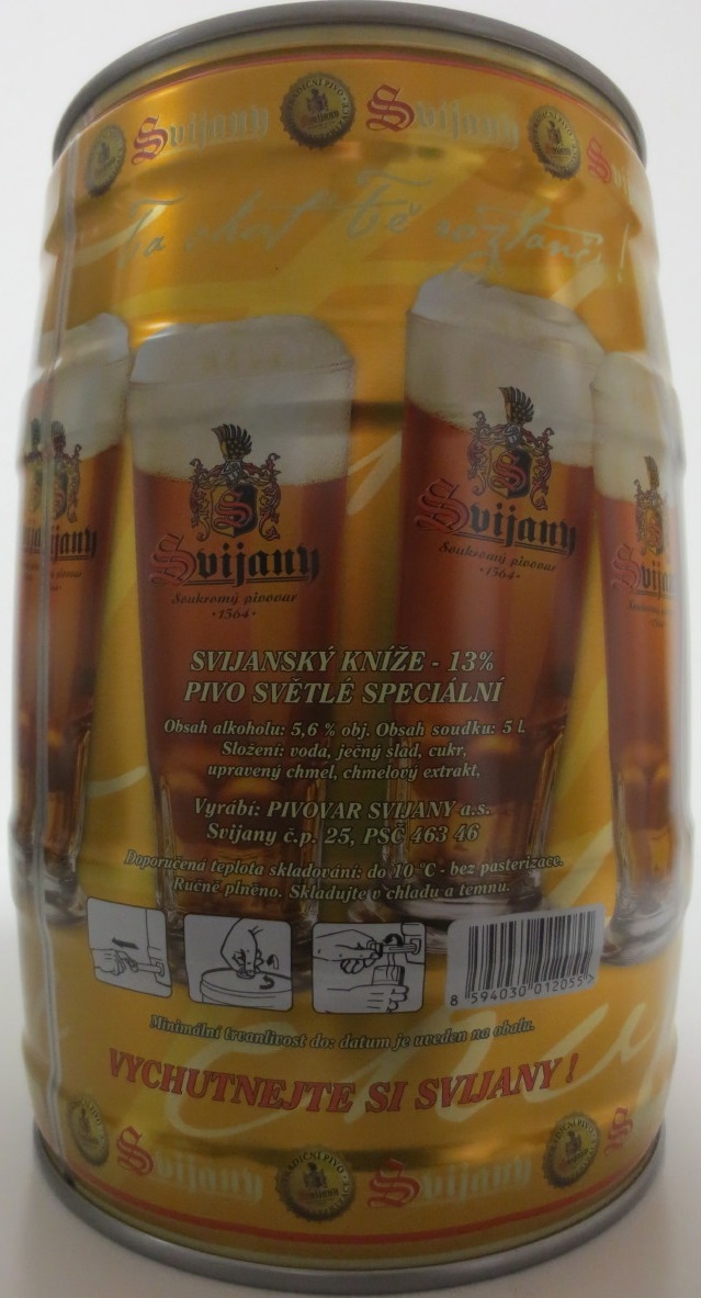 Svijany SVIJANSKÝ KNÍŽE - speciální světlé pivo - 13% č.2