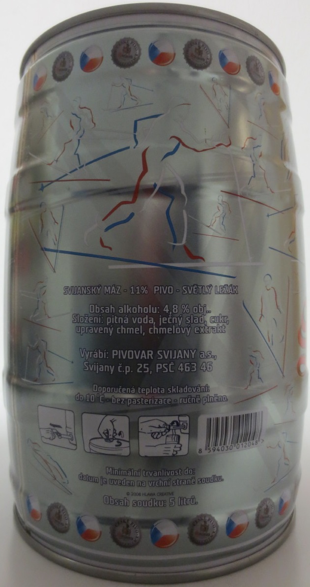Svijany SVIJANSKÝ MÁZ Pivo světlý ležák 11% MS 2009 LIBEREC (5L) č.1
