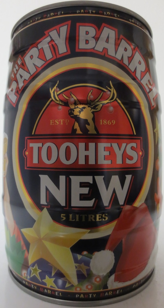 TOOHEYS NEW 5 LITRES THE PARTY BARREL (5L) Nr.1 