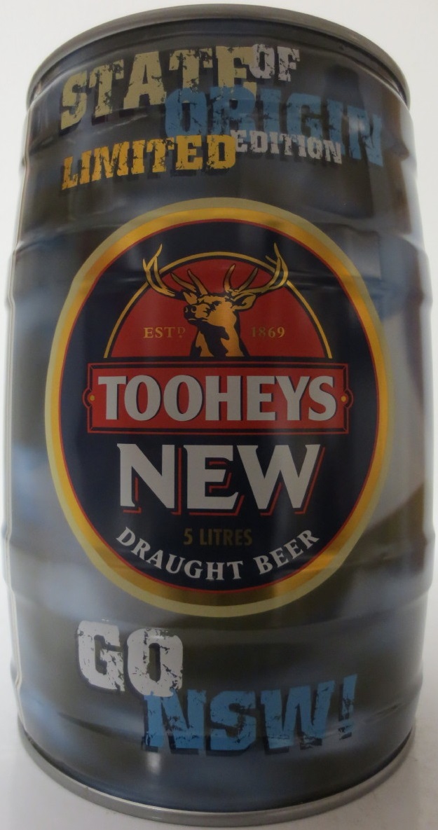 TOOHEYS NEW DRAUGHT BEER STATE OF ORIGIN LIMITED EDITION (5L) Nr.1