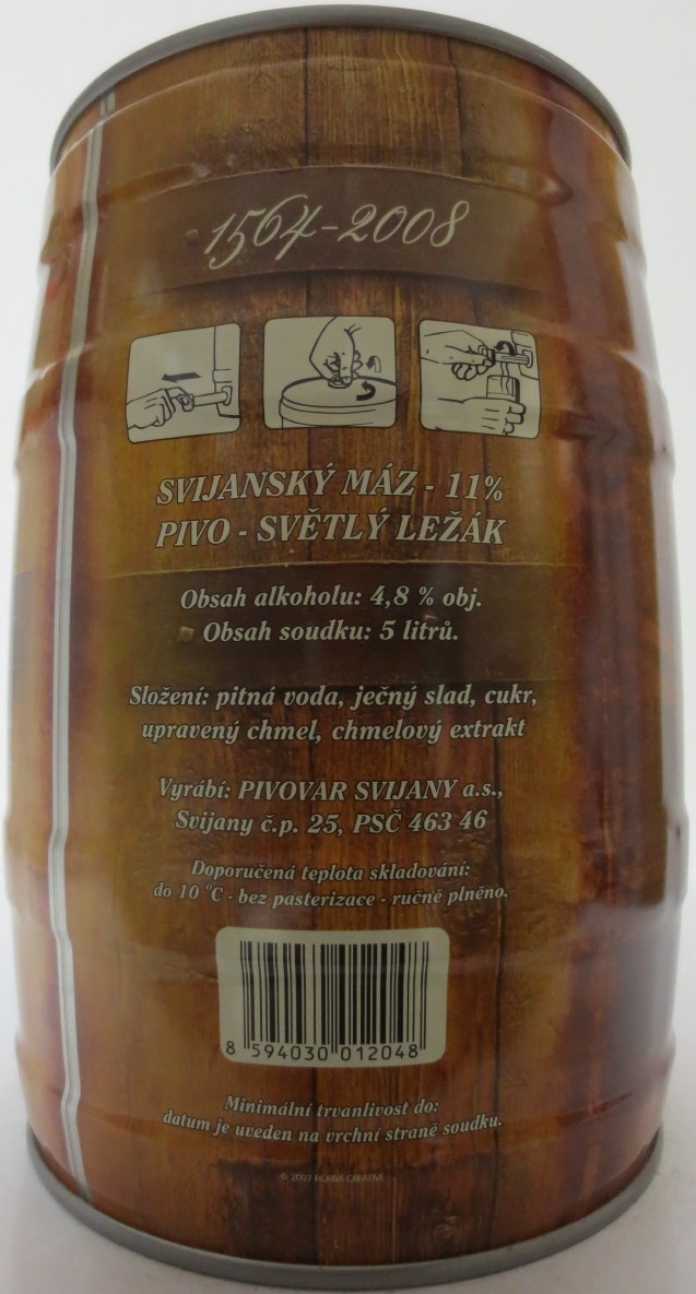 Svijany SVIJANSKÝ MÁZ 1564-2008 444 let Tradice 