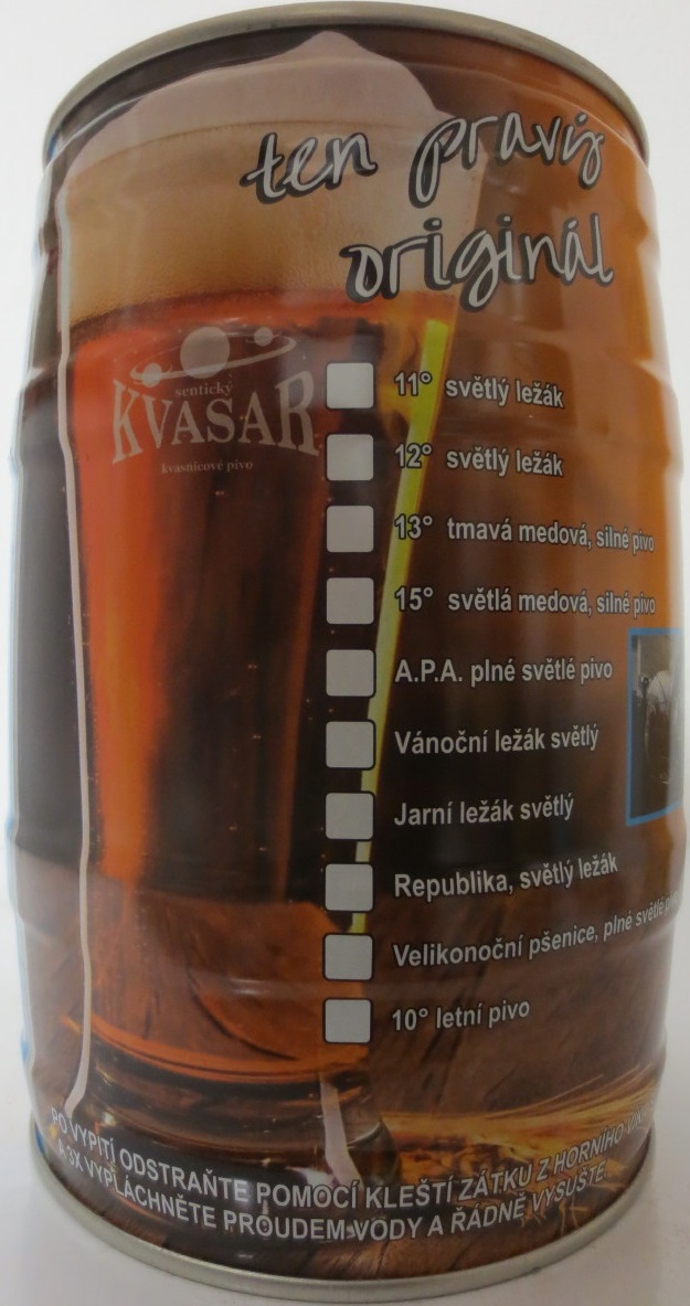 SENTICKÝ KVASAR nefiltrované pivo od Jelínka (5L) č.2