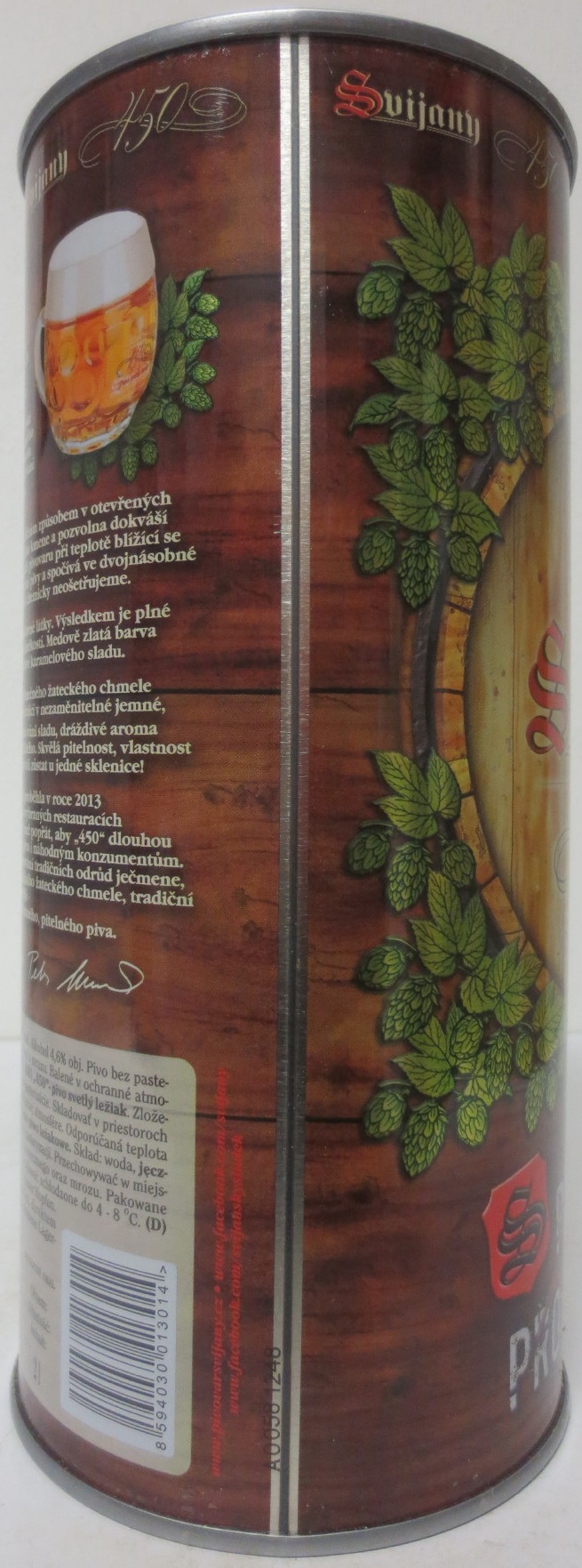 Svijany 450 - Premiový ležák - 1564 - PLECHOVKA nejen PRO CHLAPY (200cl) č.2 