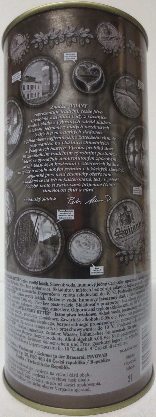 Svijany SVIJANSKÝ RYTÍŘ PLECHOVKA nejen PRO CHLAPY (200cl) č.2