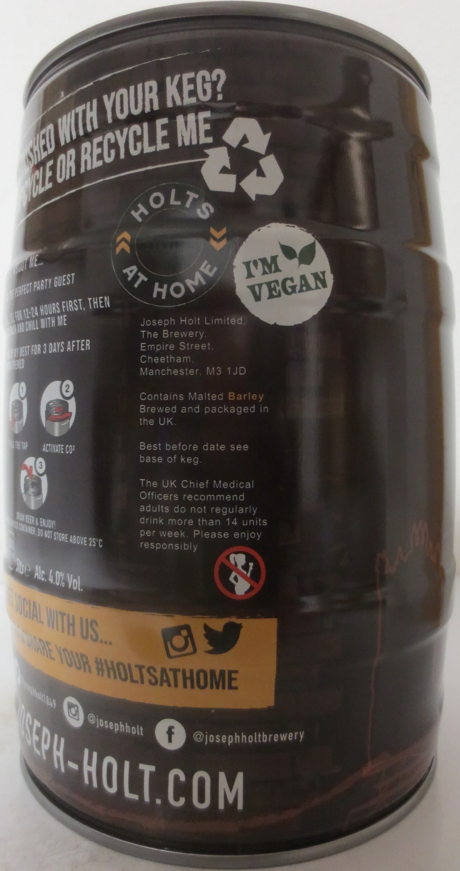 JOSEPH HOLT OF MANCHESTER BITTER Traditional Ale (5L) Nr.1