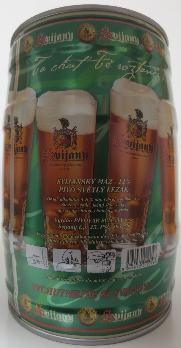 Svijany SVIJANSKÝ MÁZ Pivo světlý ležák 11% č.1