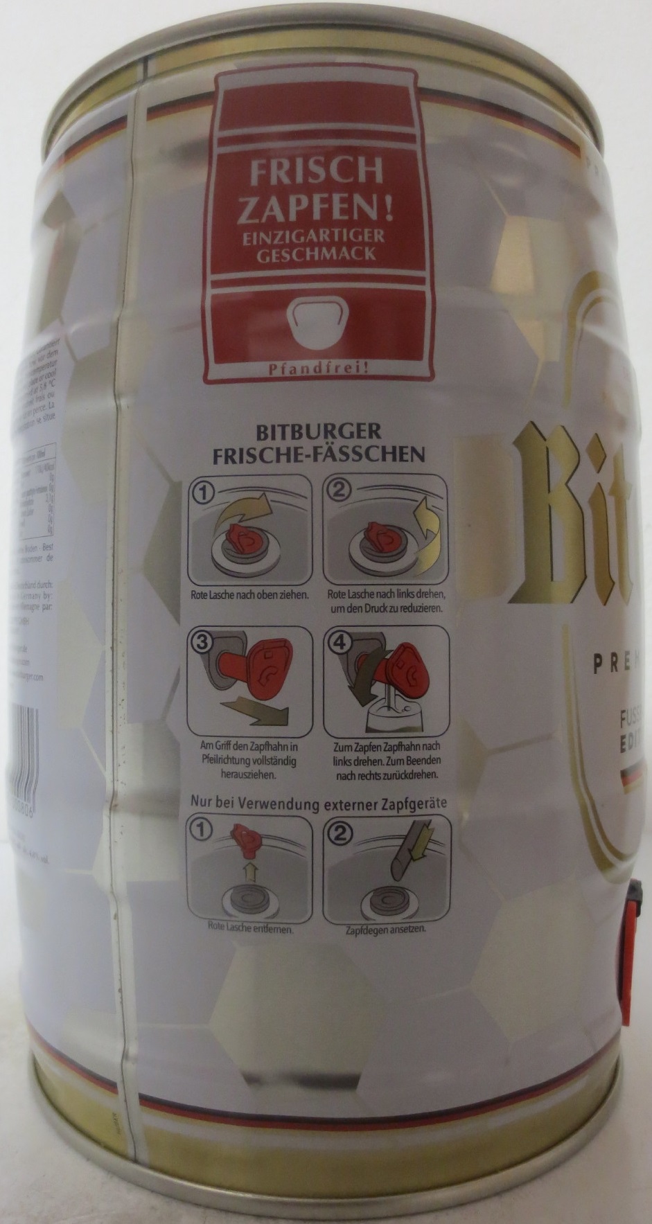 Bitburger PREMIUM PILS FUSSBALL EDITION (5L) Nr.1 