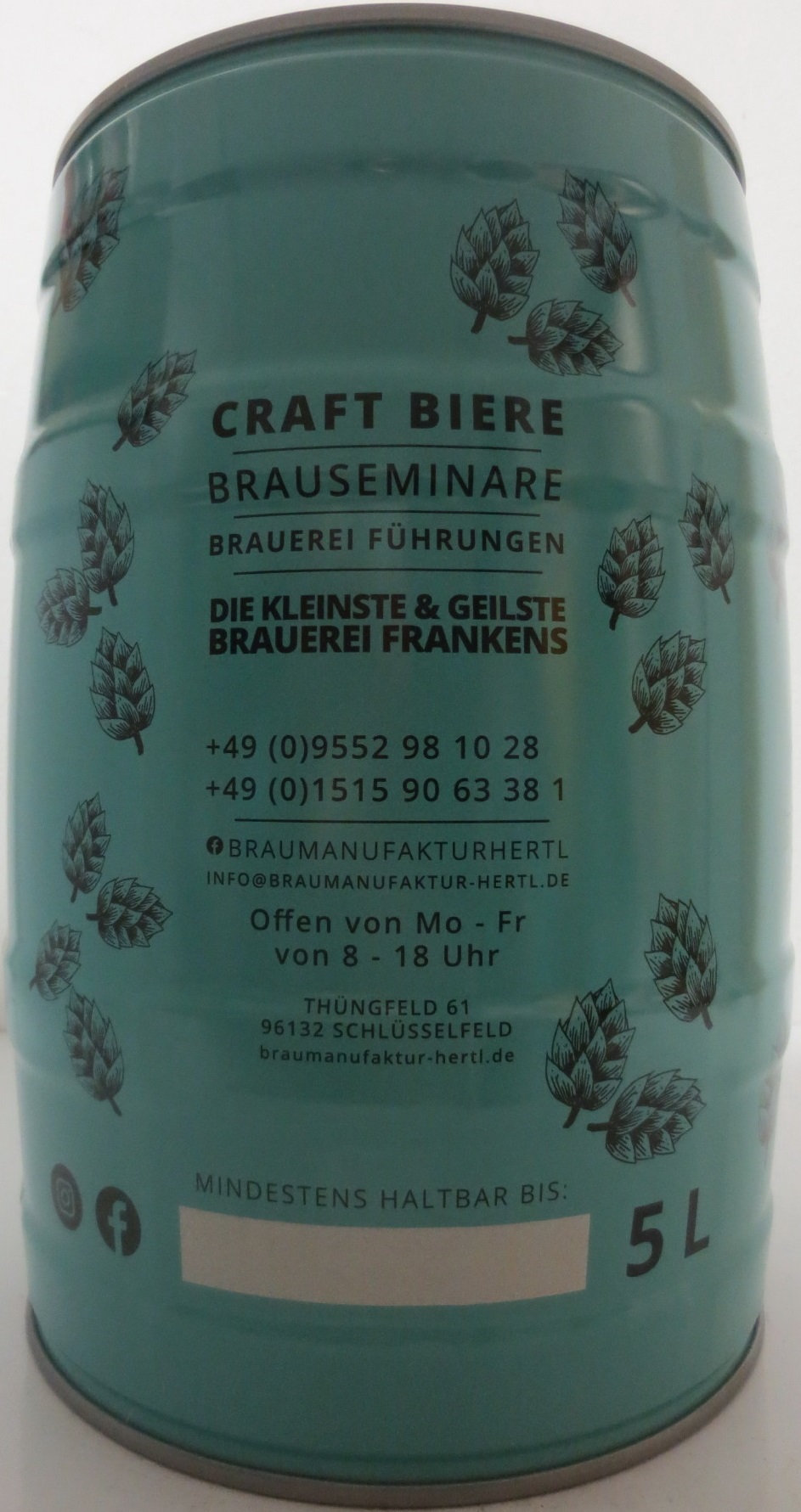 HERTL BRAUMANUFAKTUR DIE KLEINSTE & GEILSTE BRAUEREI FRANKENS (5L) Nr.1 