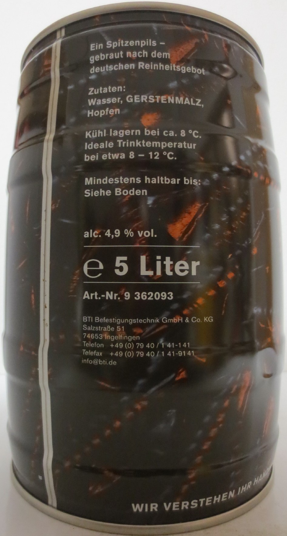 BTI BIER FÜNF LITER DAS HABEN WIR UNS VERDIENT! (5L) Nr.1