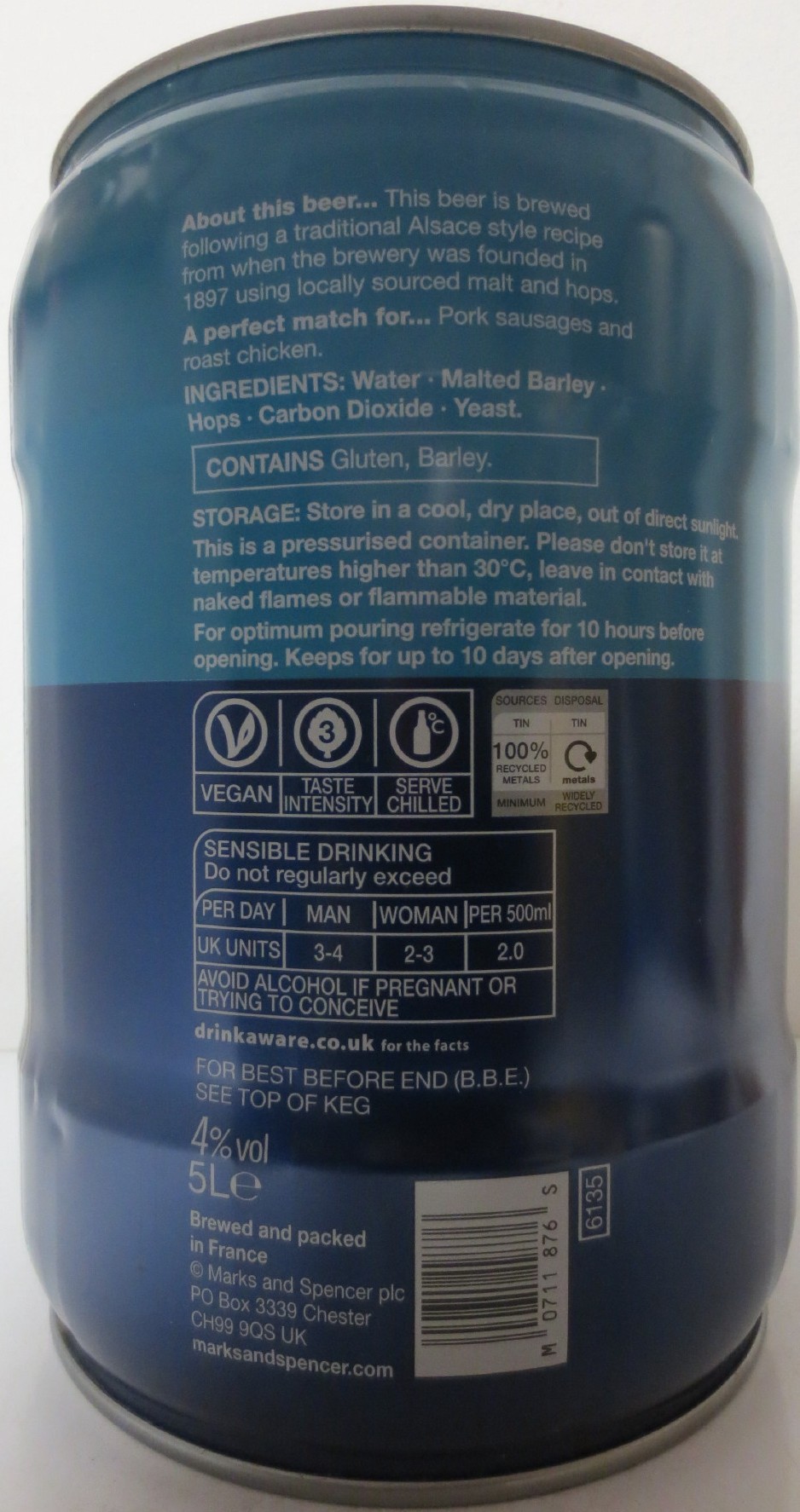 DRAUGHT FRENCH LAGER (5L) Nr.1 