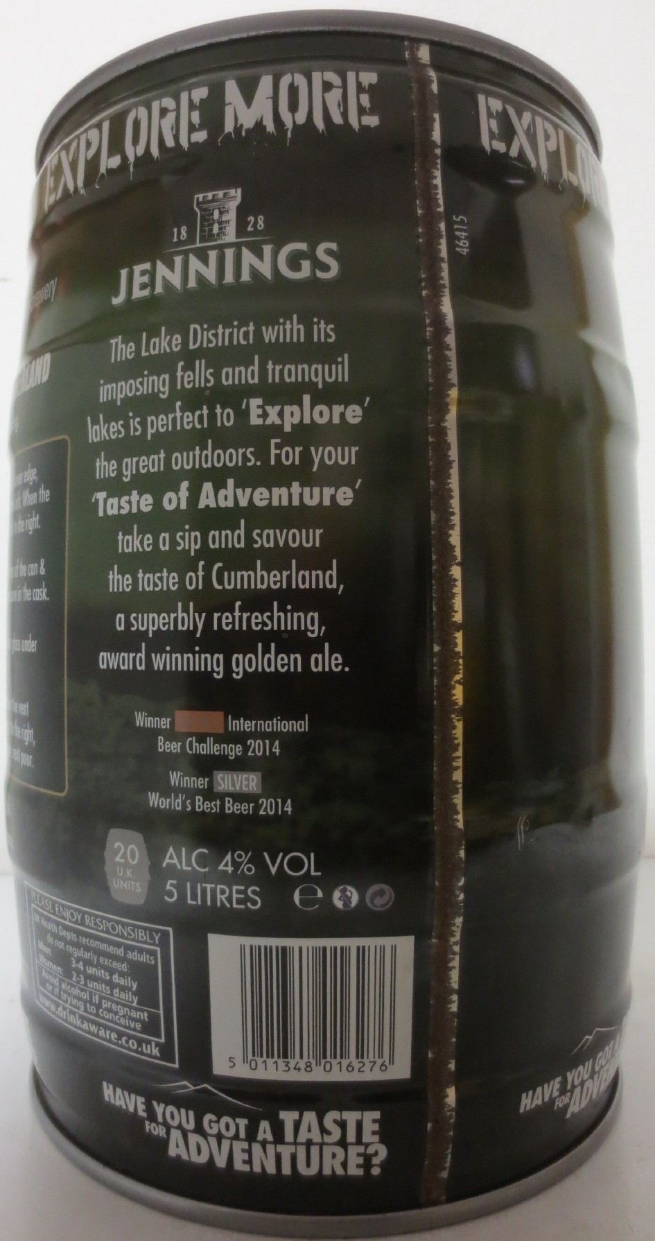 JENNINGS CUMBERLAND DEEP GOLDEN ALE (5L) Nr.1 