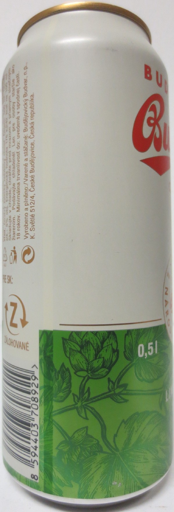 BUDWEISER Budvar ORIGINAL CZECH LAGER z čerstvého chmele LIMITOVANÁ EDICE (50cl) (B/O) č.1 