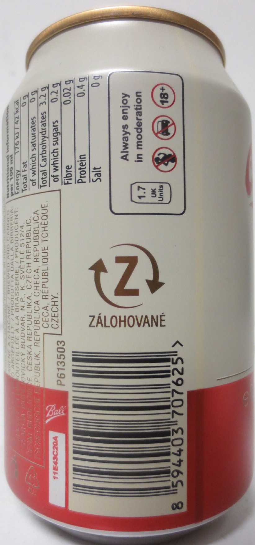 Budweiser Budvar ORIGINAL CZECH LAGER (CZ+SK) (33cl) (B/O) č.3